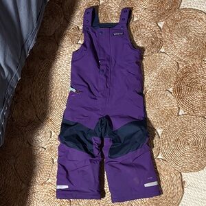 Patagonia Purple and Black Kids' Snow Bib
